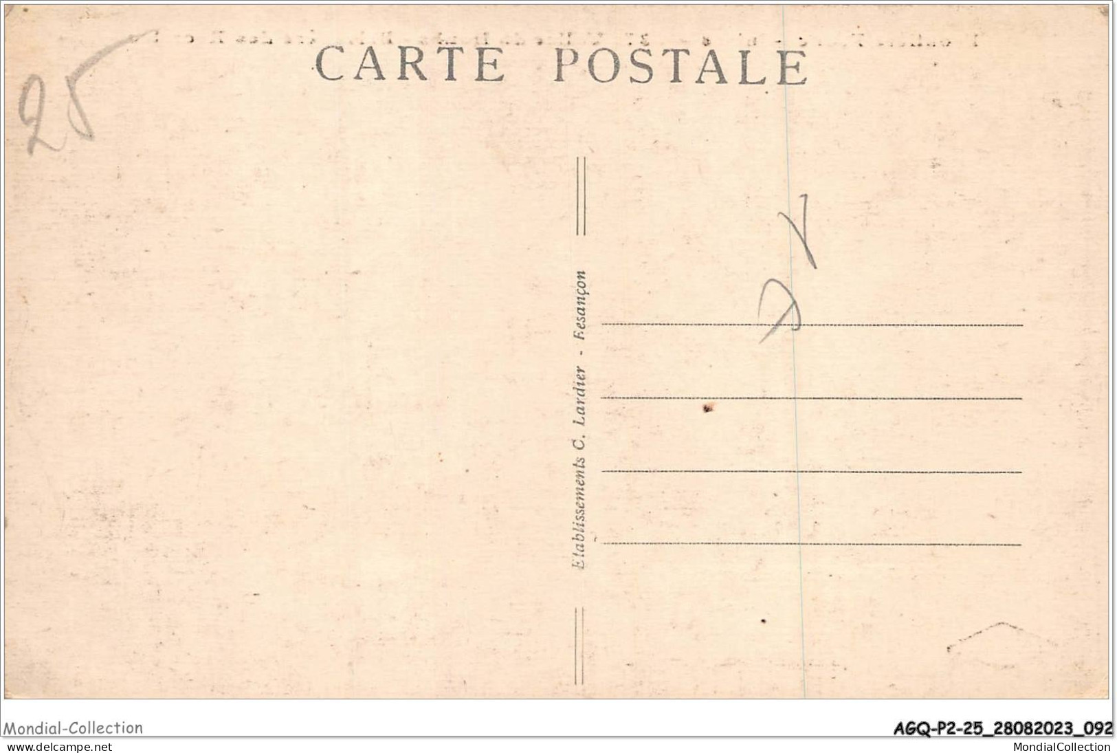 AGQP2-0120-25 - FRONTIERE FRANCO-SUISSE - Vallée Du Doubs - Belvédère Des Recrètes - Andere & Zonder Classificatie