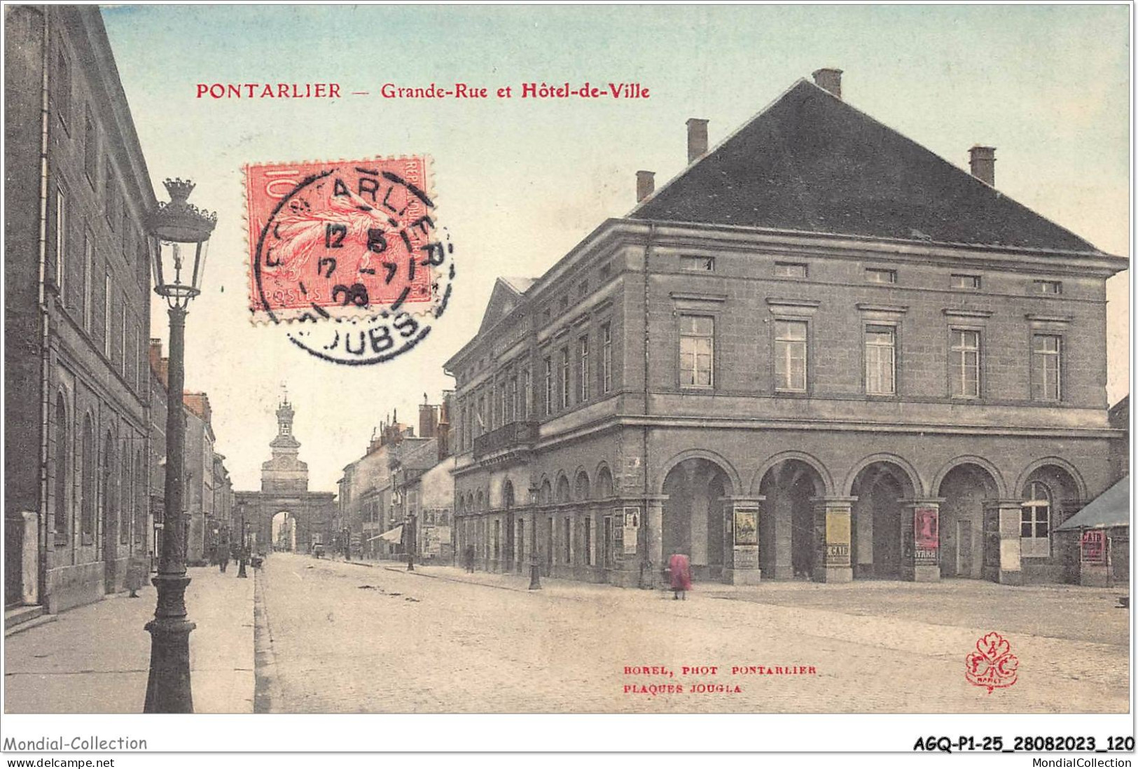 AGQP1-0061-25 - PONTARLIER - Grande-rue Et Hotel-de-ville - Pontarlier