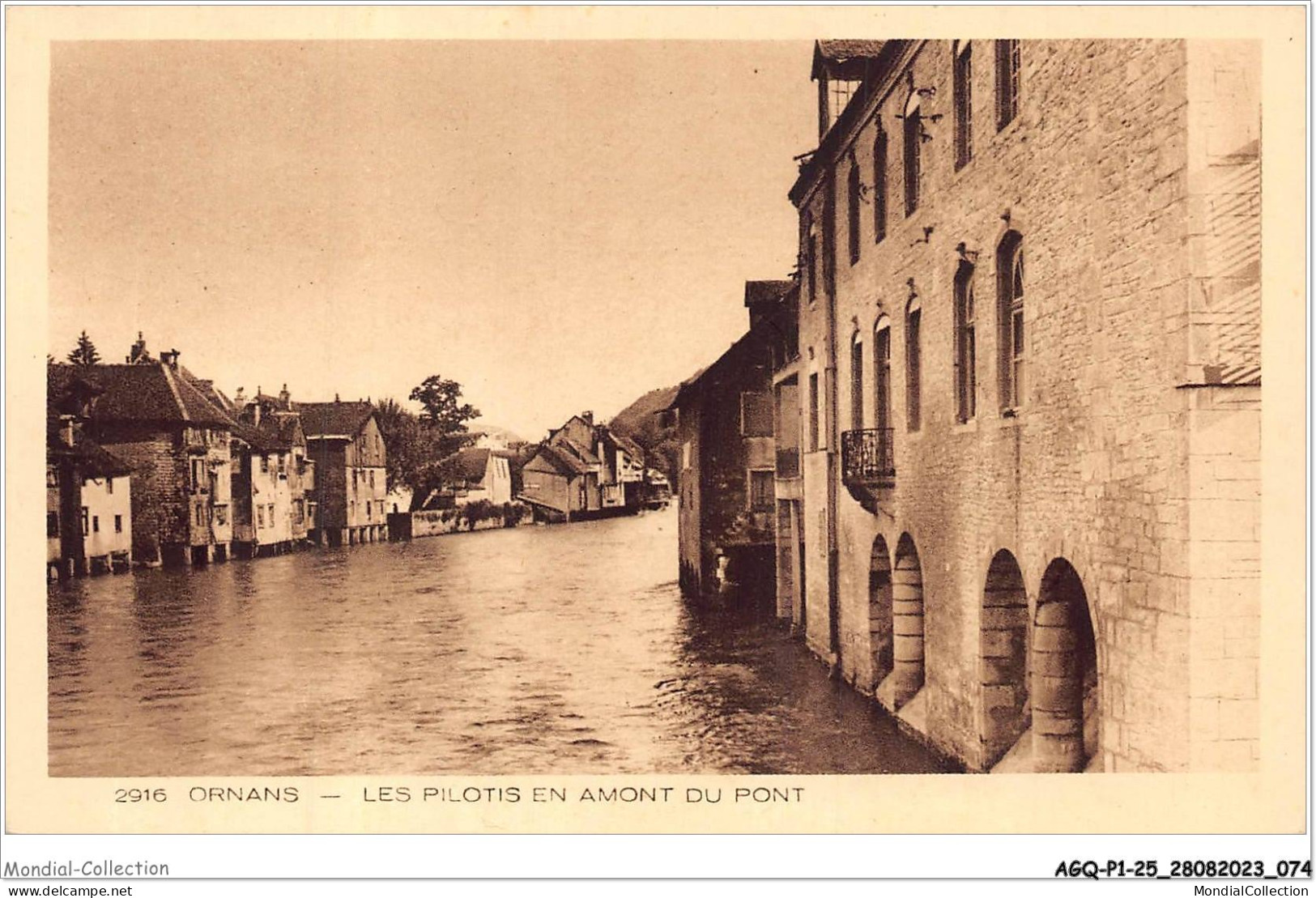 AGQP1-0038-25 - ORNANS - Les Pilotis En Amont Du Pont - Besancon