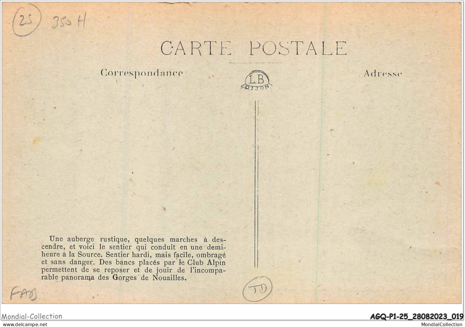 AGQP1-0010-25 - MOUTHIER-HTE-PIERRE - Vallée De La Loue - Route De Pontarlier - Chalet De La Source - Besancon