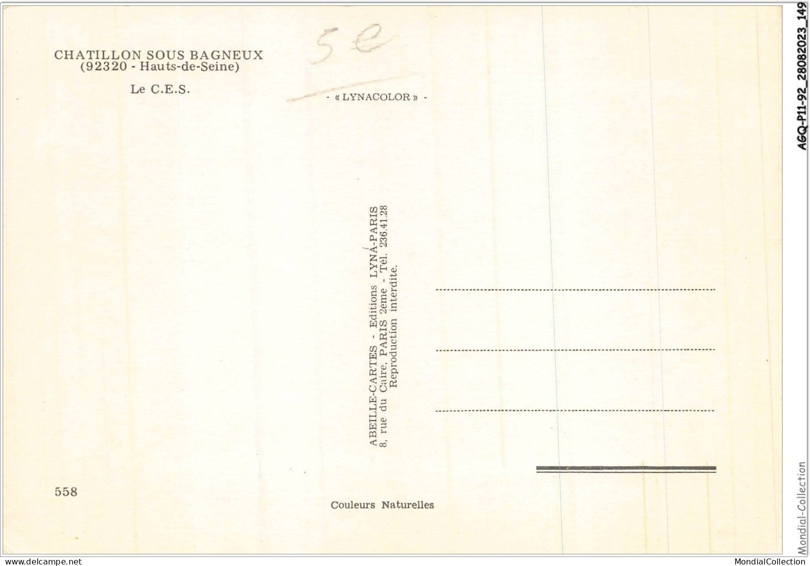 AGQP11-0918-92 - CHATILLON-SOUS-BAGNEUX - Le C E S  - Châtillon