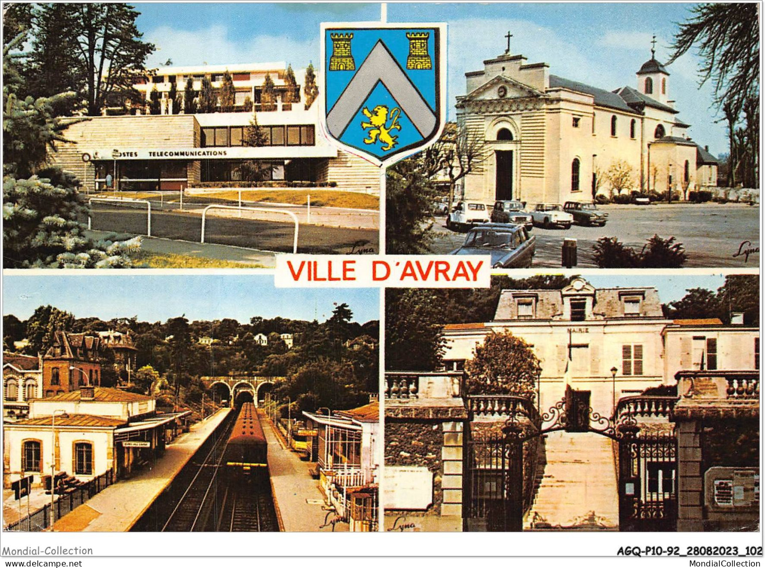 AGQP10-0814-92 - VILLE D'AVRAY - La Poste - L'église - La Gare - La Mairie  - Ville D'Avray