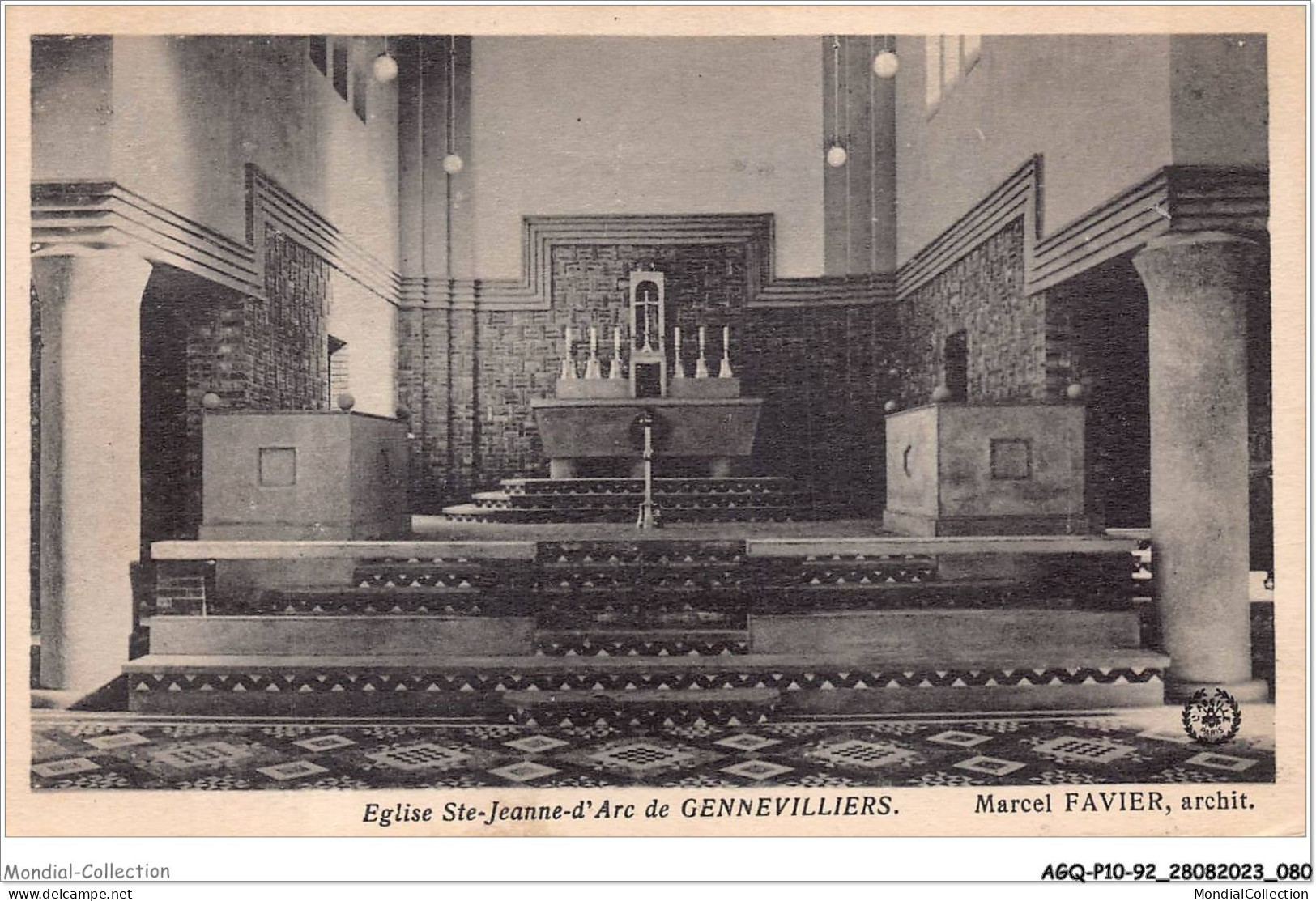 AGQP10-0803-92 - église Ste-jeanne-d'arc De GENNEVILLIERS  - Gennevilliers