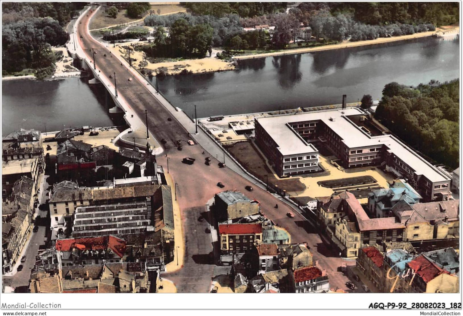 AGQP9-0761-92 - En Avion Sur SURESNES - Le Pont Sur La Seine Reliant Le Bois De Boulogne à Suresnes  - Suresnes