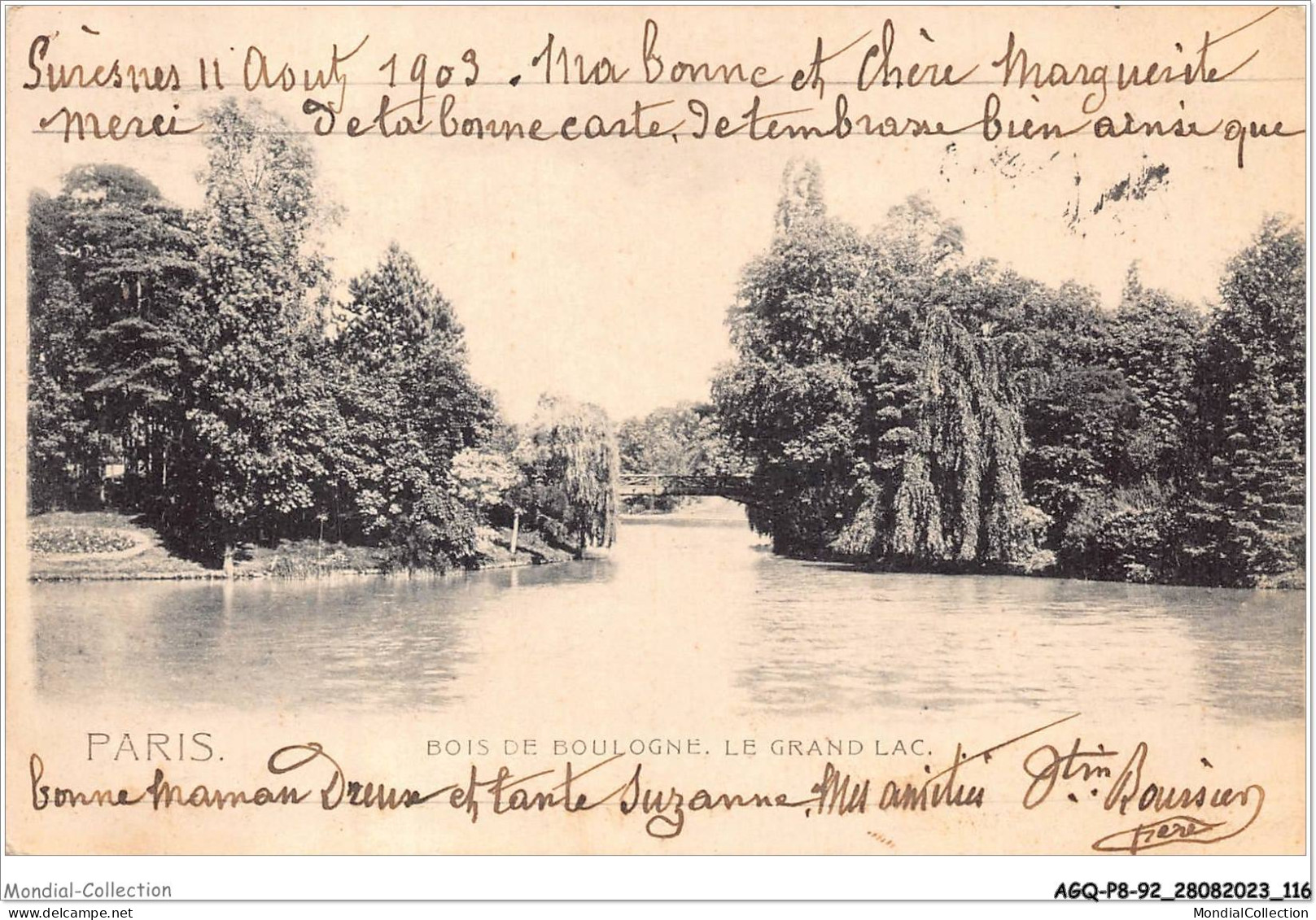 AGQP8-0647-92 - Bois De BOULOGNE - Le Grand Lac  - Boulogne Billancourt