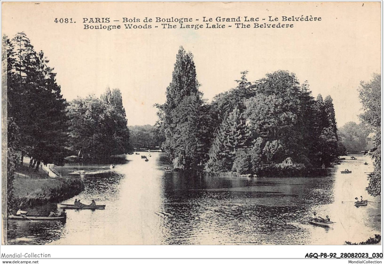 AGQP8-0604-92 - PARIS - Bois De Boulogne - Le Gran Lac - Le Belvédère  - Boulogne Billancourt