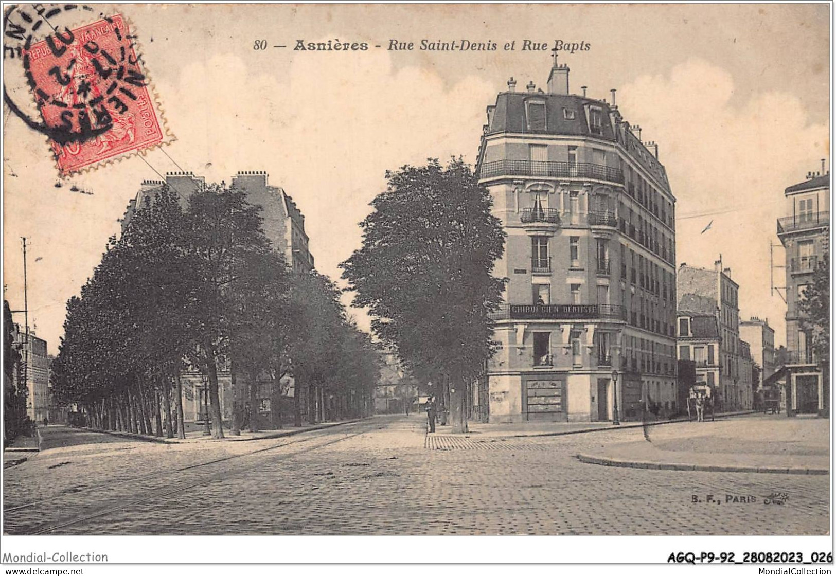 AGQP9-0683-92 - ASNIERES - Rue Saint-denis Et Rue Bapts  - Asnieres Sur Seine
