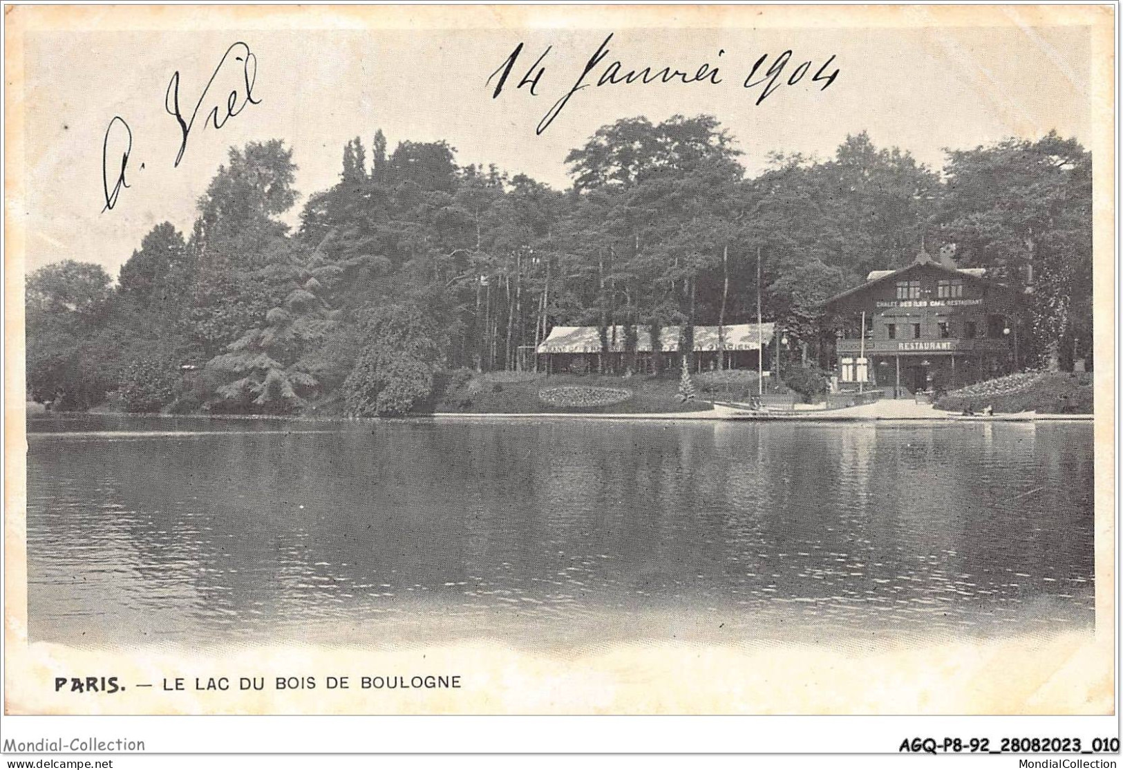 AGQP8-0594-92 - PARIS - LE LAC DU BOIS DE BOULOGNE  - Boulogne Billancourt