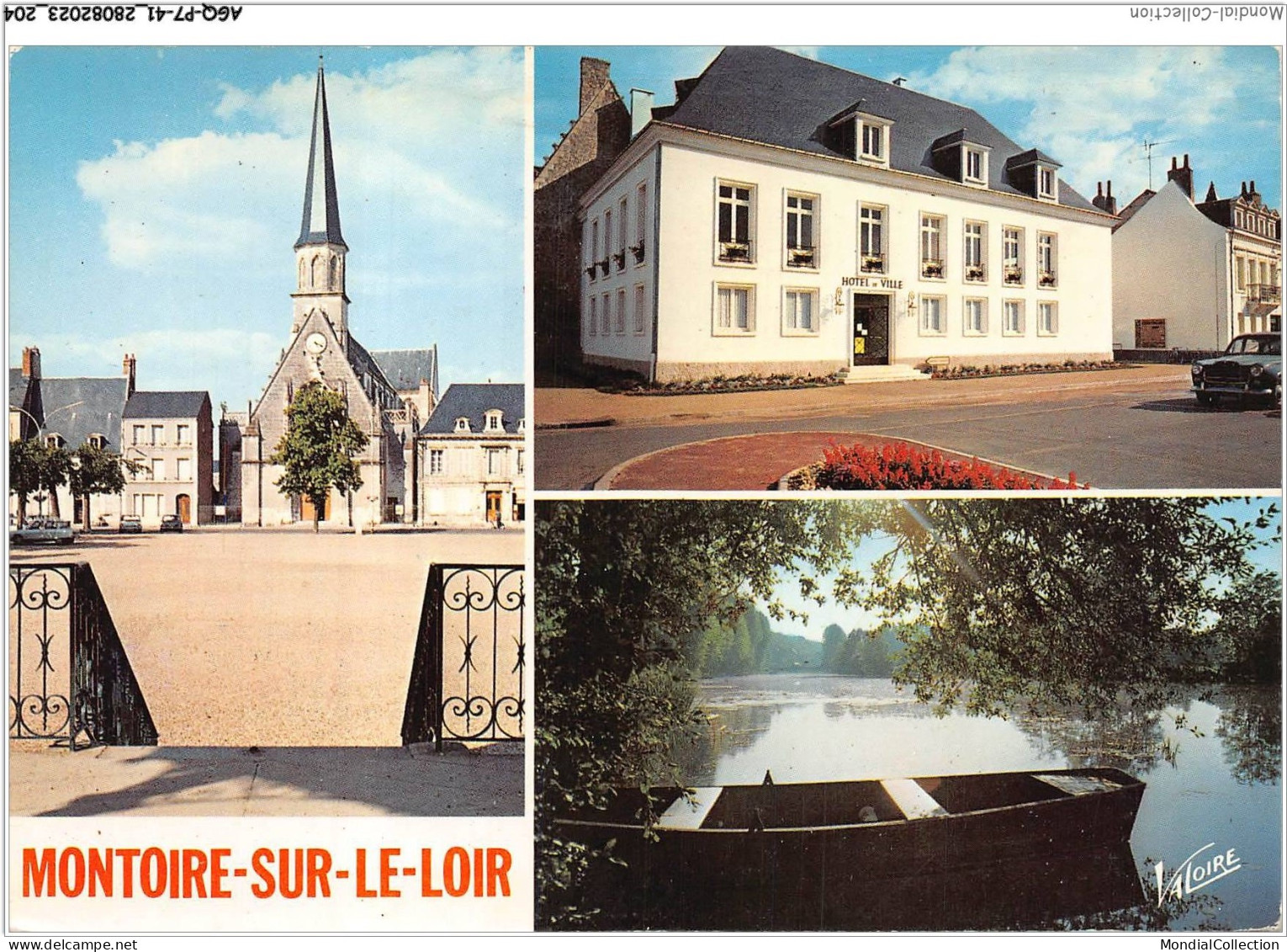 AGQP7-0563-41 - MONTOIRE SUR LE LOIR - La Place Georges Clémenceau Et L'église Saint-laurent  - Montoire-sur-le-Loir