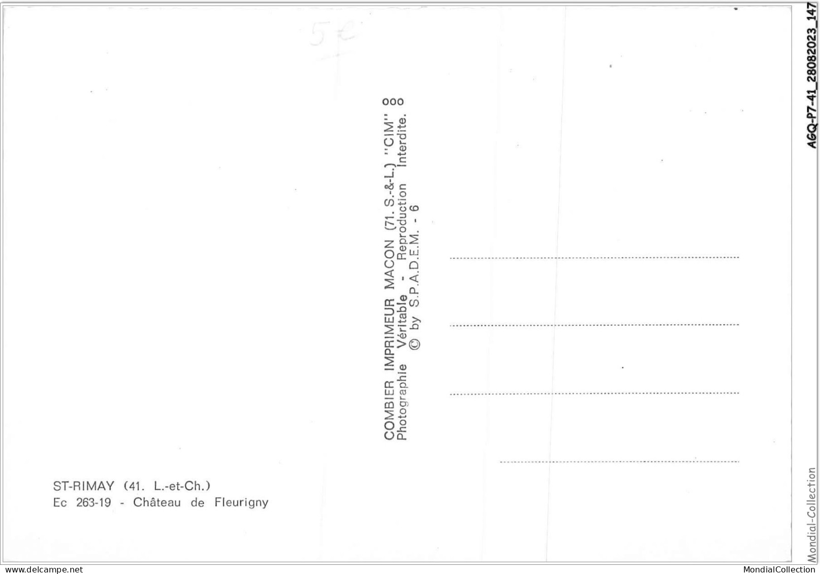 AGQP7-0534-41 - SAINT-RIMAY - Chateau De Fleurigny  - Other & Unclassified