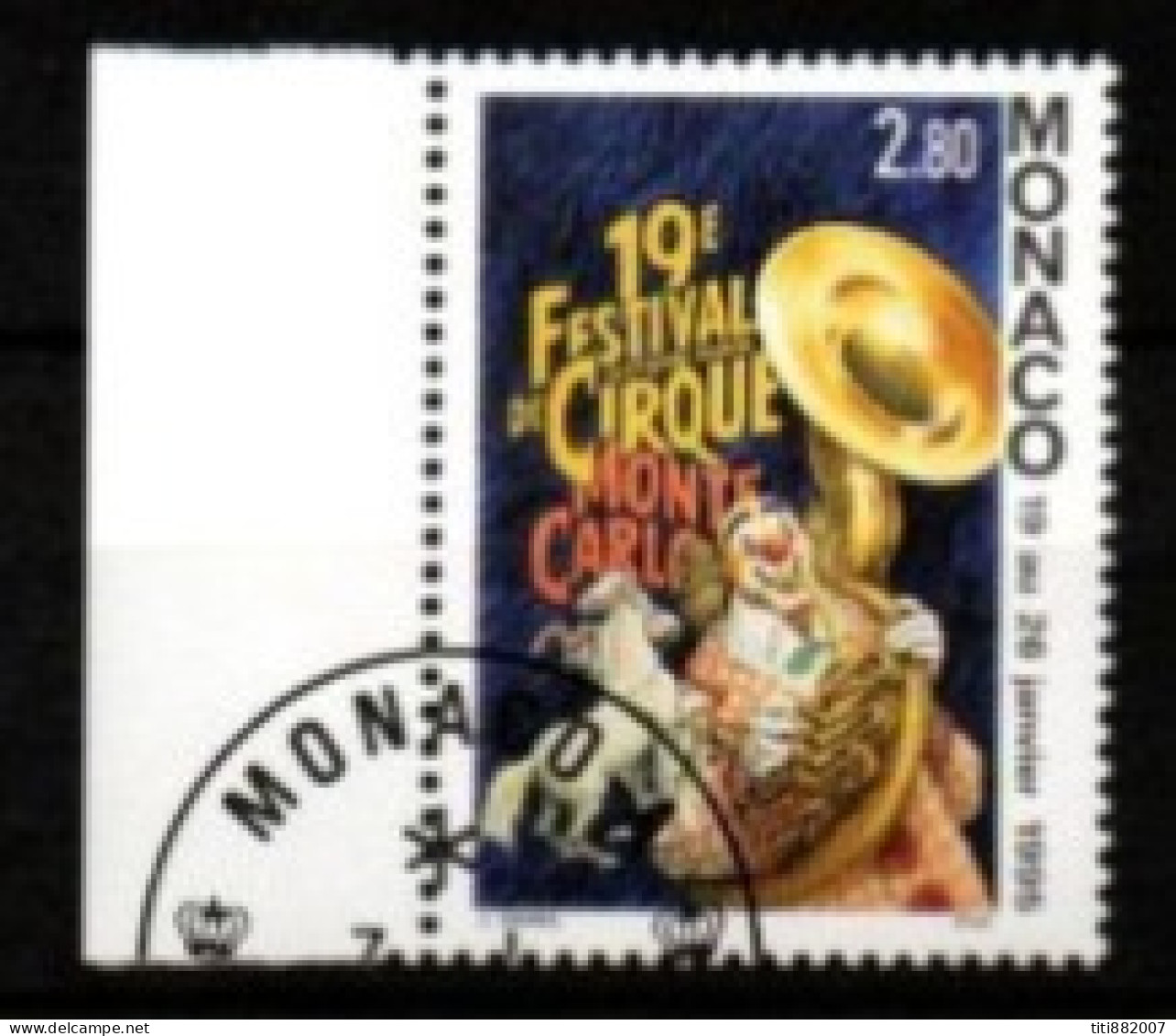 MONACO   -  2000 .  Y&T N° 2286 Oblitéré.  Cirque .Clown Musicien - Used Stamps