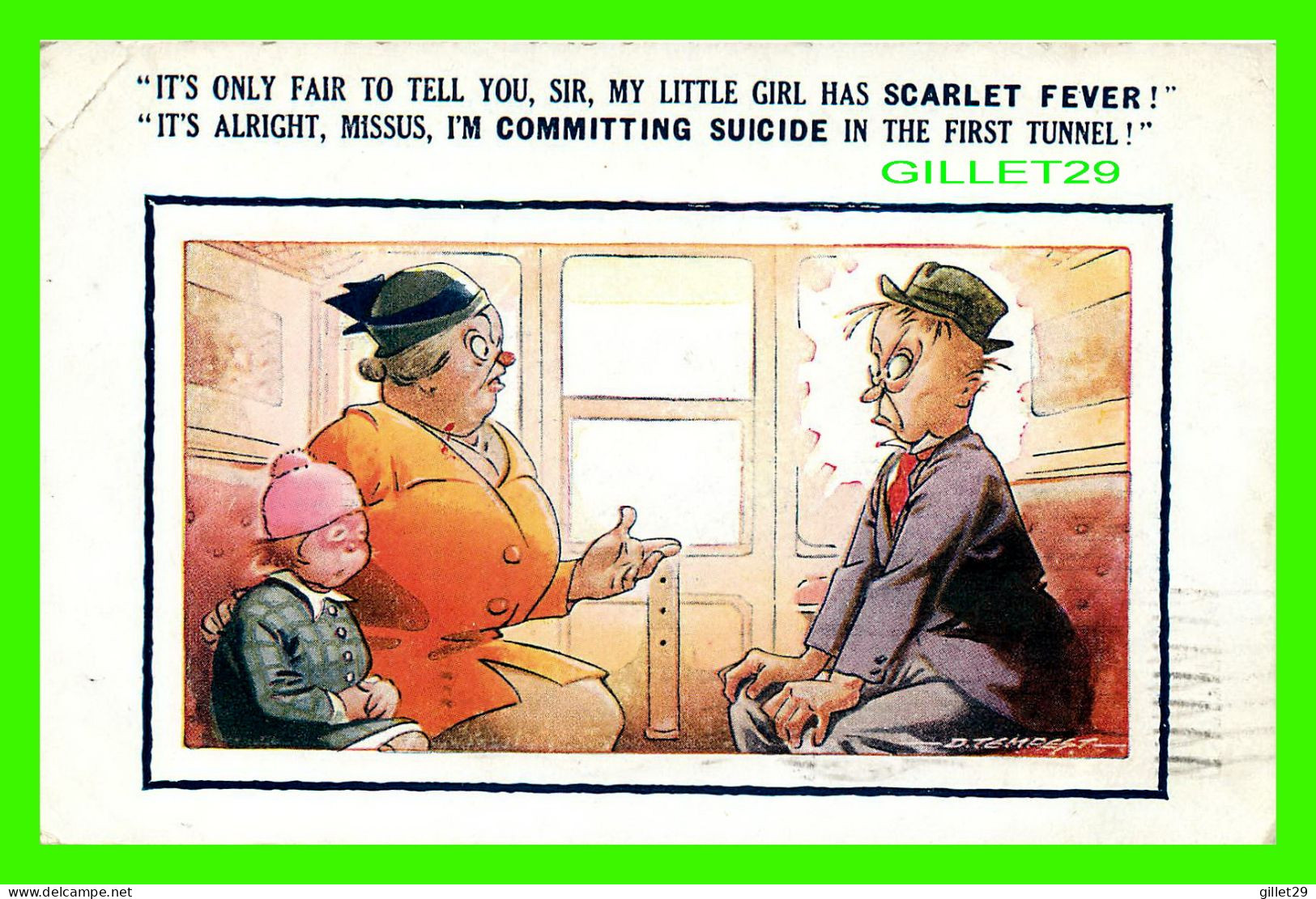 HUMOUR, COMIC - IT'S ONLY FAIR TO TEL YOU, SIR, SCARLET FEVER ! -  TRAVEL IN 1939 - BAMFORTH CO - No 49B - - Humour