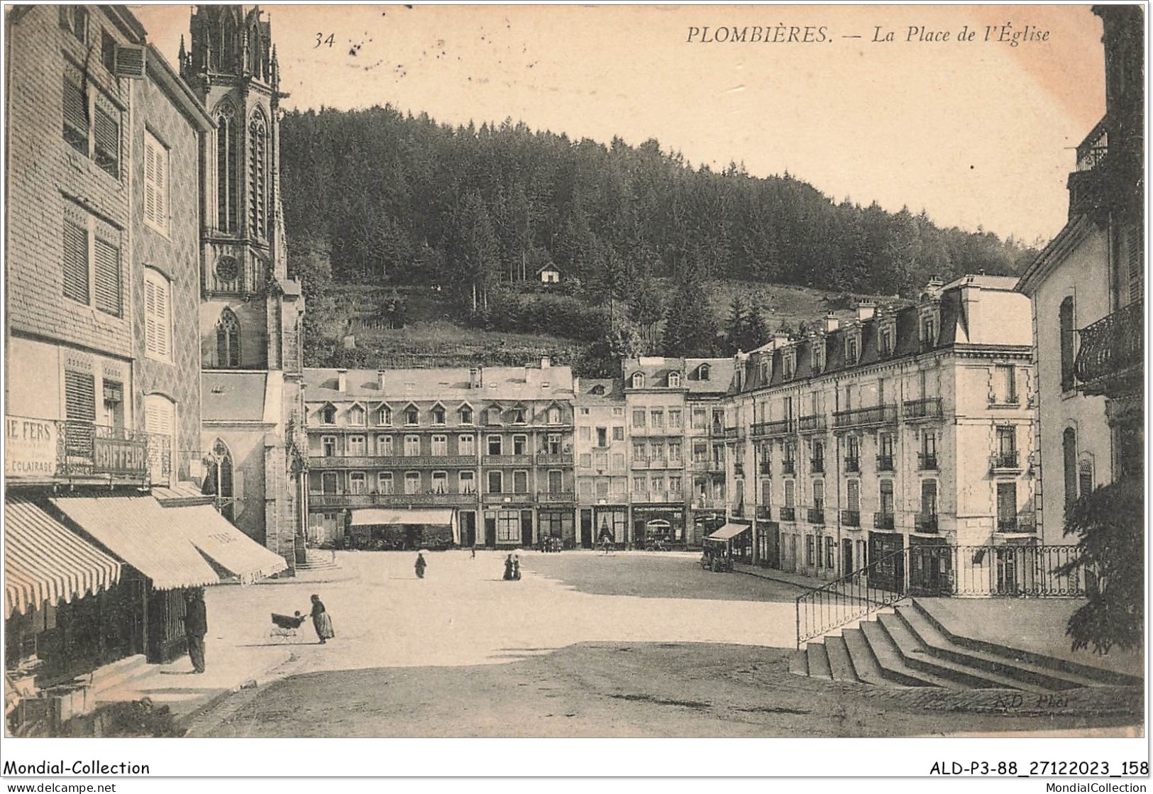 ALDP3-88-0280 - PLOMBIERES - La Place De L'église - Plombieres Les Bains