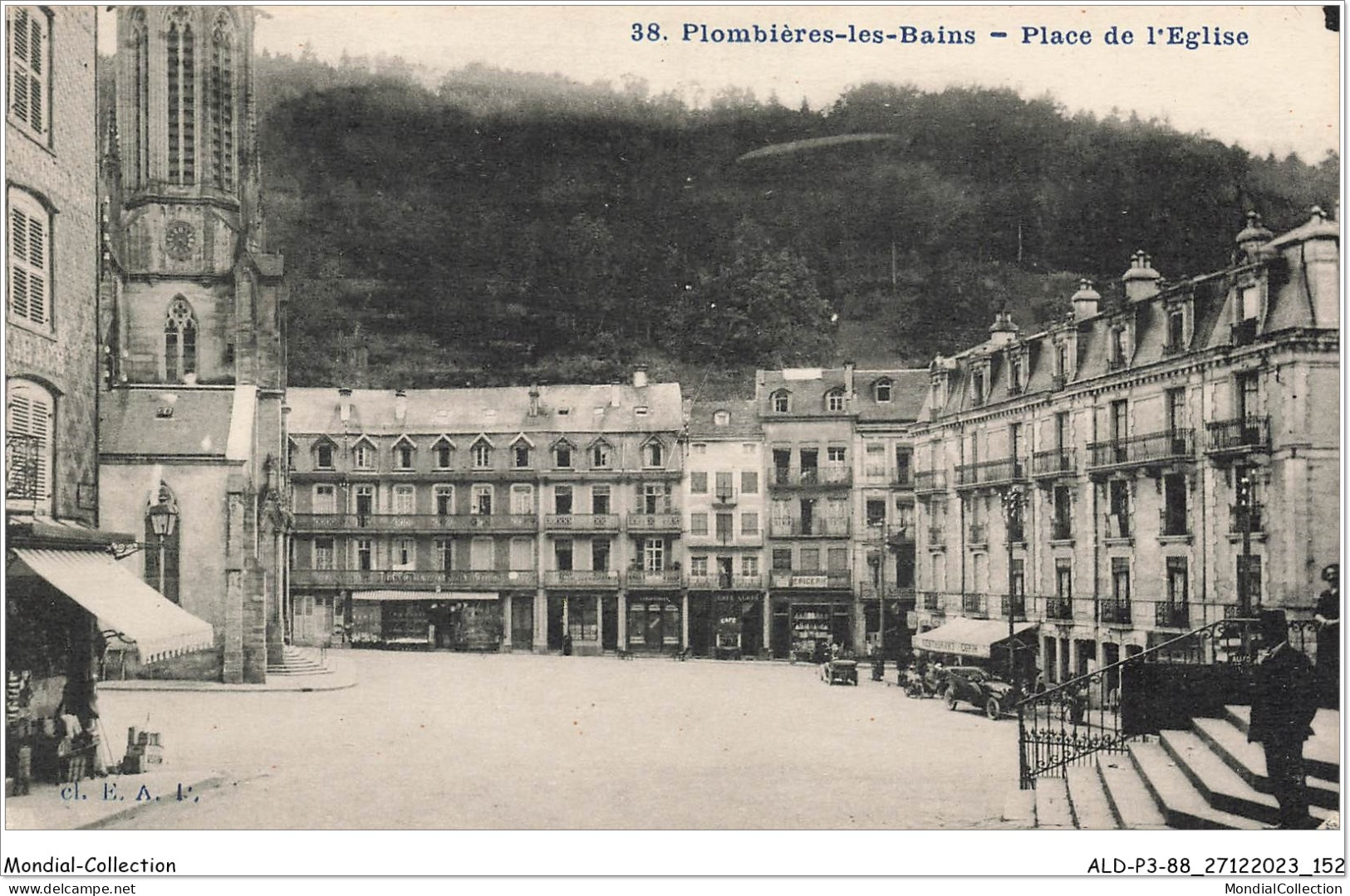 ALDP3-88-0277 - PLOMBIERES-LES-BAINS - Place De L'église - Plombieres Les Bains