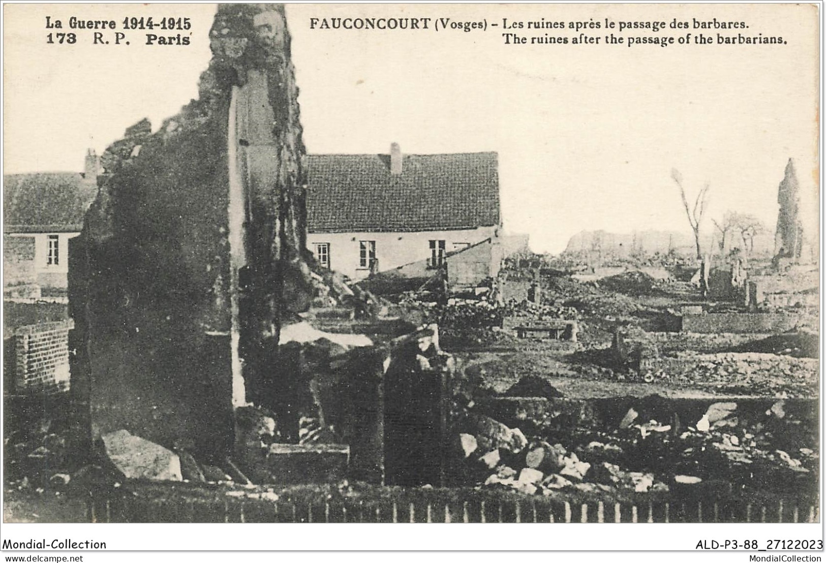 ALDP3-88-0201 - FAUCONCOURT - Les Ruines Après Le Passage Des Barbares - La Guerre 1914-1915 - Epinal