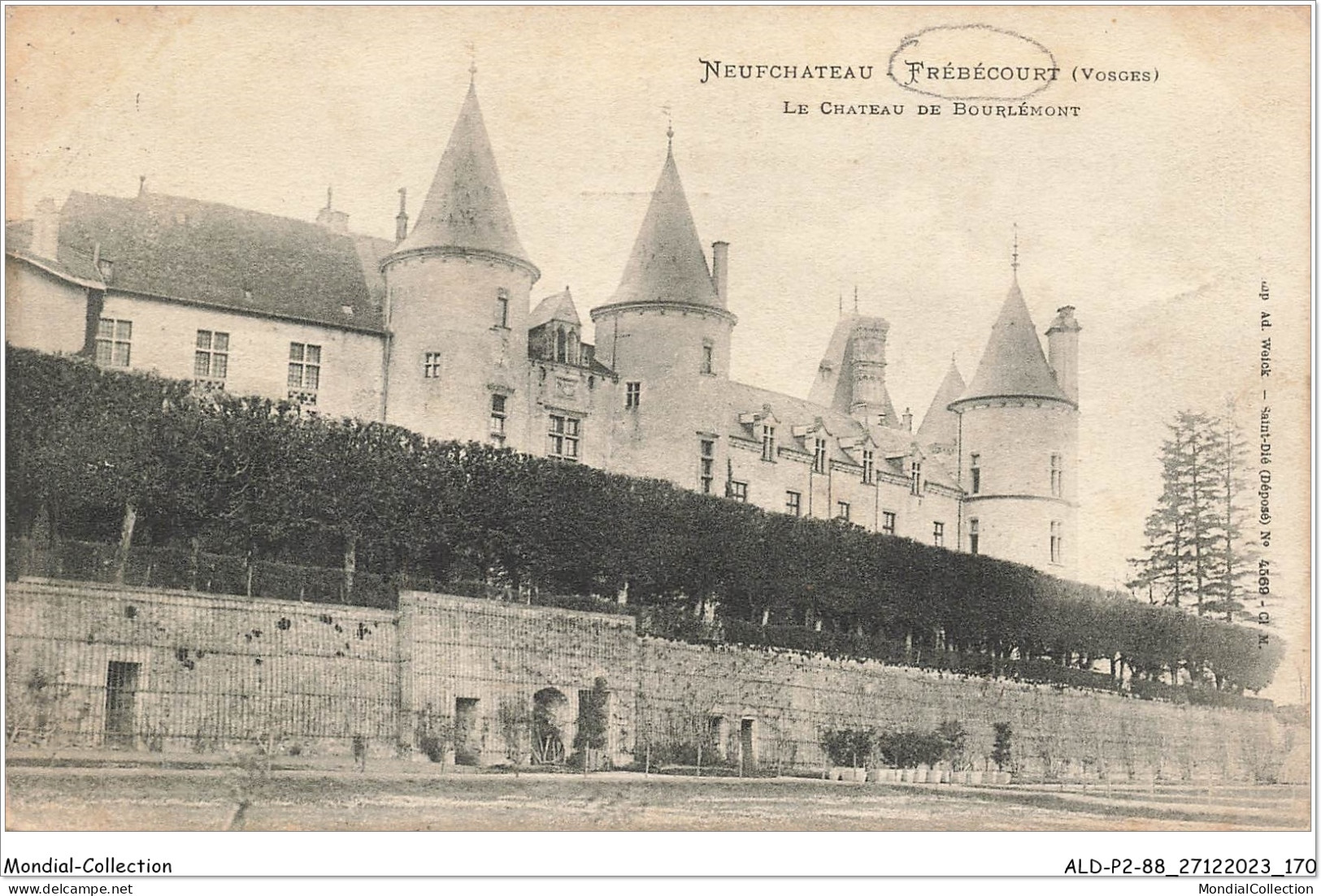 ALDP2-88-0186 - NEUFCHATEAU - FREBECOURT - Le Château De Bourlémont - Neufchateau