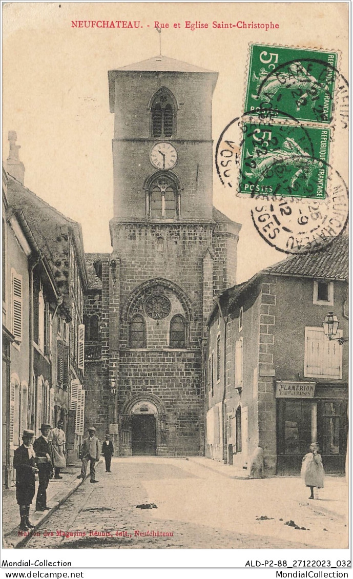 ALDP2-88-0117 - NEUFCHATEAU - Rue Et église Saint-christophe - Neufchateau