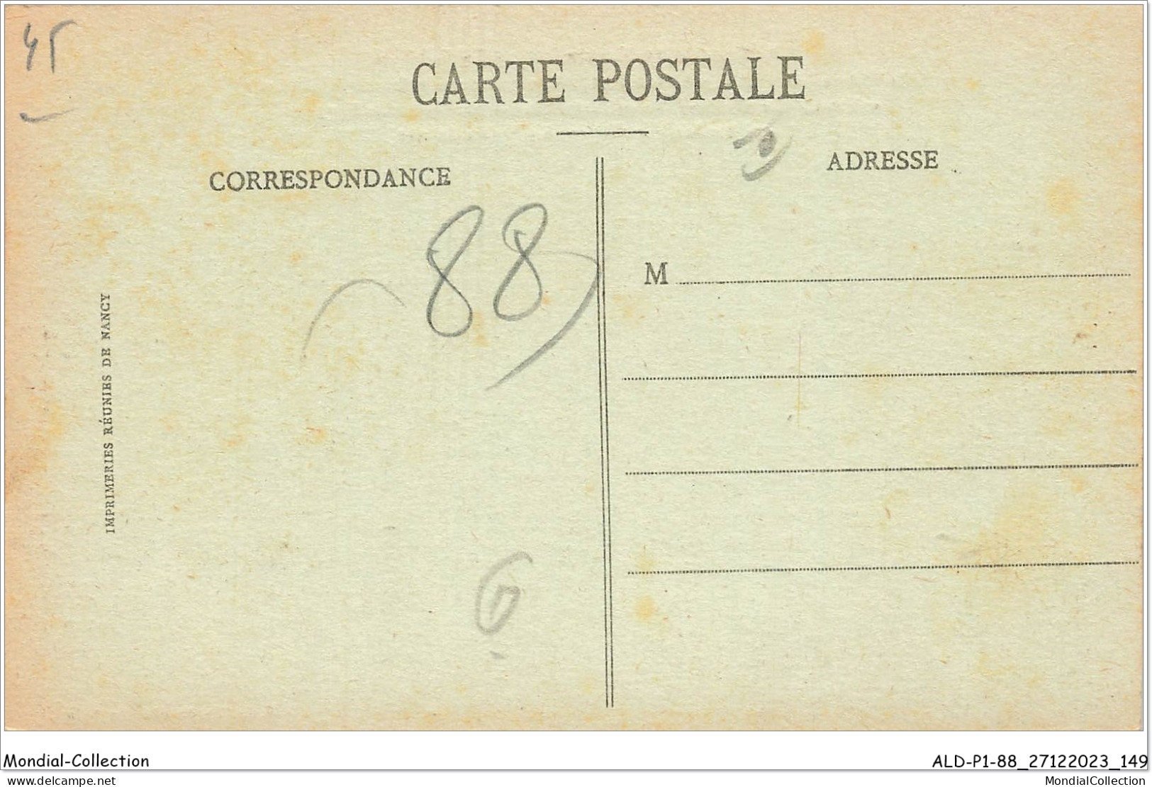 ALDP1-88-0075 - LA GUERRE EN LORRAINE EN 1914-1915 - Le Château De Villé Près Doncières Où Se Trouvaient Le Prince - Rambervillers