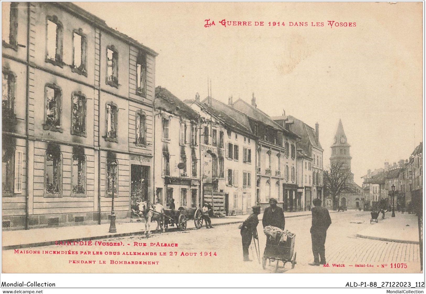 ALDP1-88-0057 - SAINT-DIE - La Guerre De 1914 Dans Les Vosges - Rue D'alsace - Maisons Incendiées - Saint Die