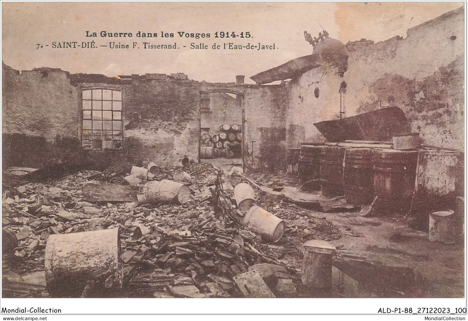 ALDP1-88-0051 - SAINT-DIE - Usine F Tisserand - Salle De L'eau-de-javel - La Guerre Dans Les Vosges 1914-15 - Saint Die