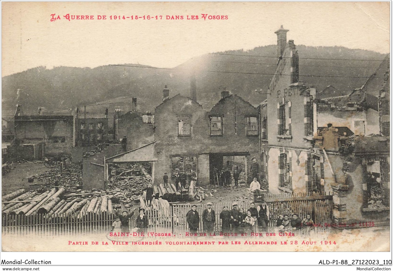 ALDP1-88-0056 - SAINT-DIE - La Guerre De 1914-15-16-17 Dans Les Vosges - Rue De La Bolle Et Rue Des Cités - Saint Die