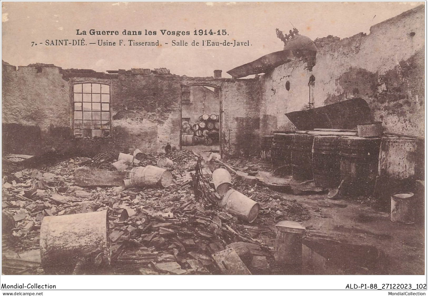 ALDP1-88-0052 - SAINT-DIE - Usine F Tisserand - Salle De L'eau-de-javel - La Guerre Dans Les Vosges 1914-15 - Saint Die
