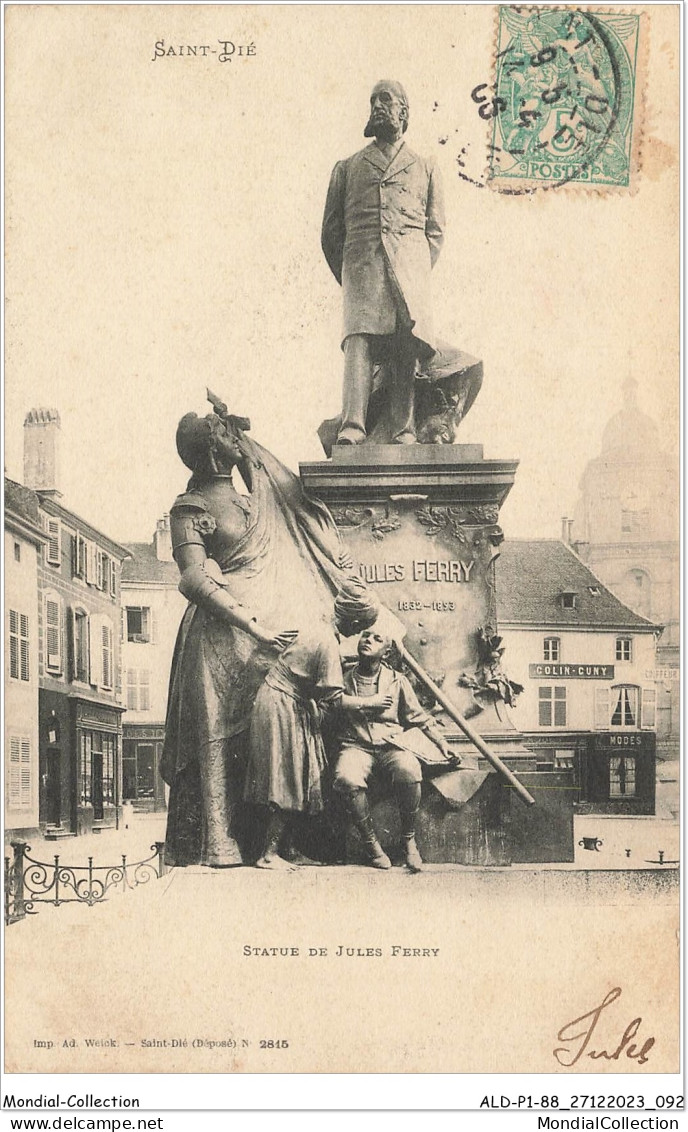 ALDP1-88-0047 - SAINT-DIE - Statue Jules-ferry - Saint Die