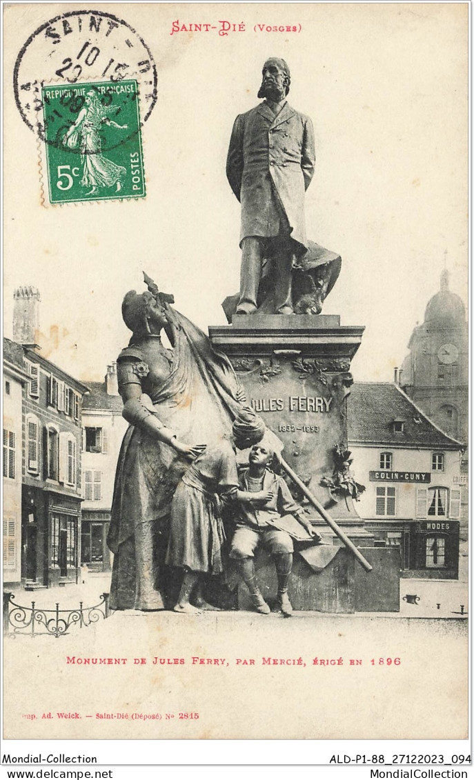 ALDP1-88-0048 - SAINT-DIE - Monument De Jules-ferry - Par Mercié - Saint Die