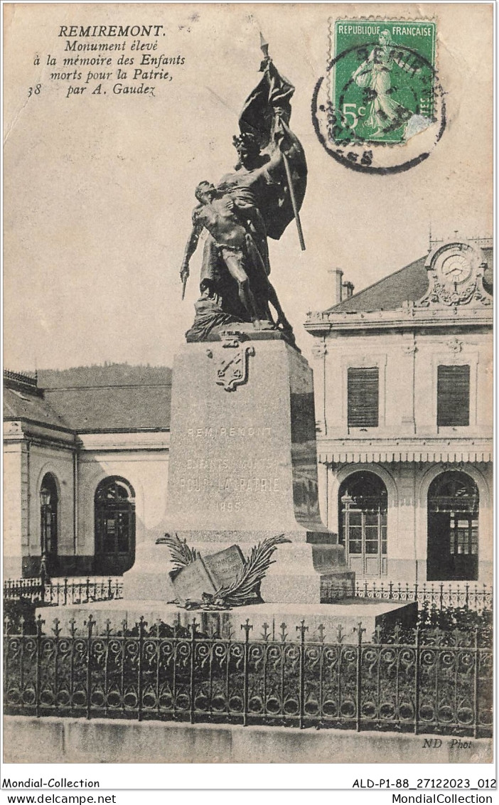 ALDP1-88-0007 - REMIREMONT - Monument élévé à La Mémoire Des Enfants Morts Pour La Patrie - Remiremont