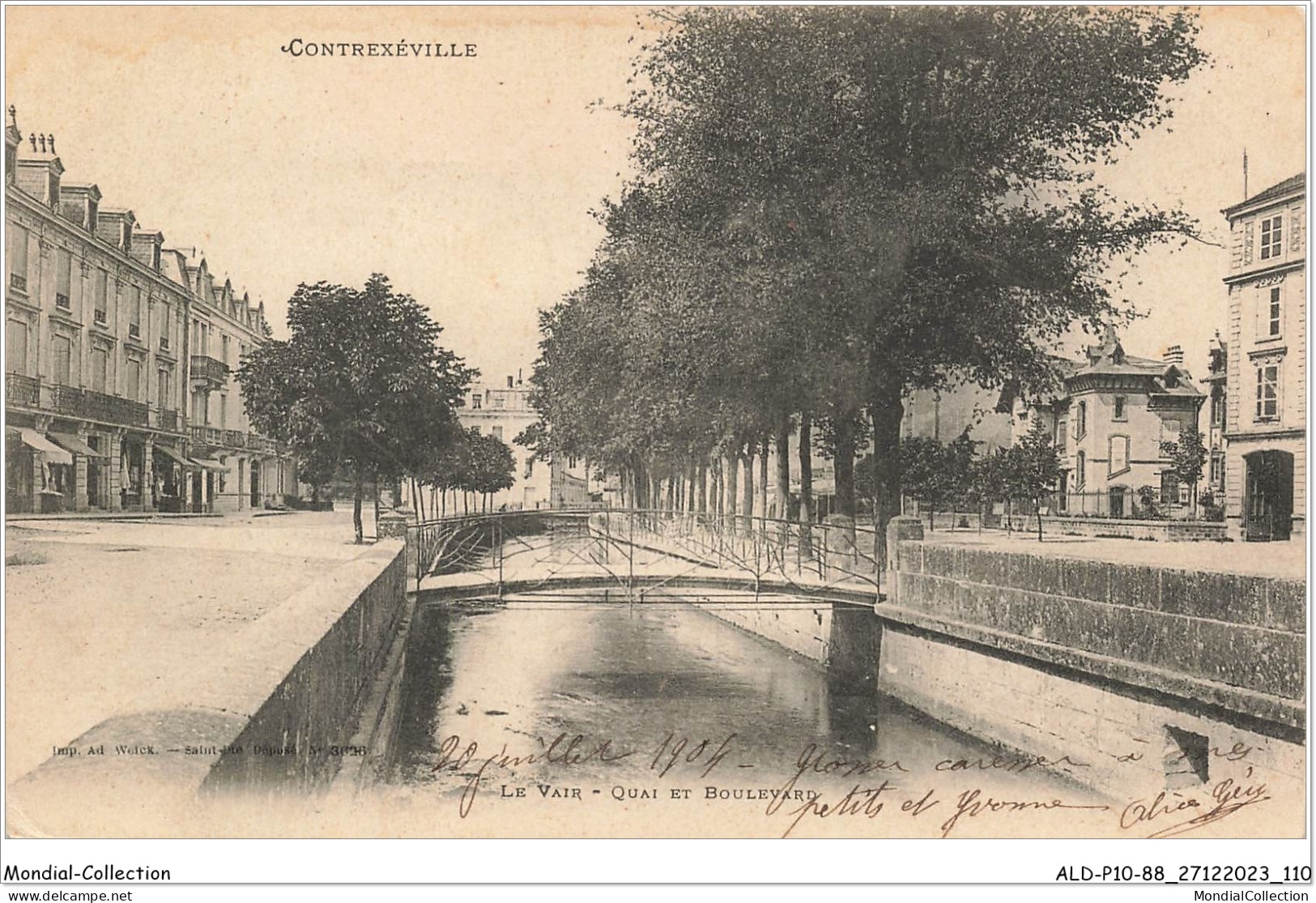 ALDP10-88-0956 - CONTREXEVILLE - Le Vair - Quai Et Boulevard - Contrexeville