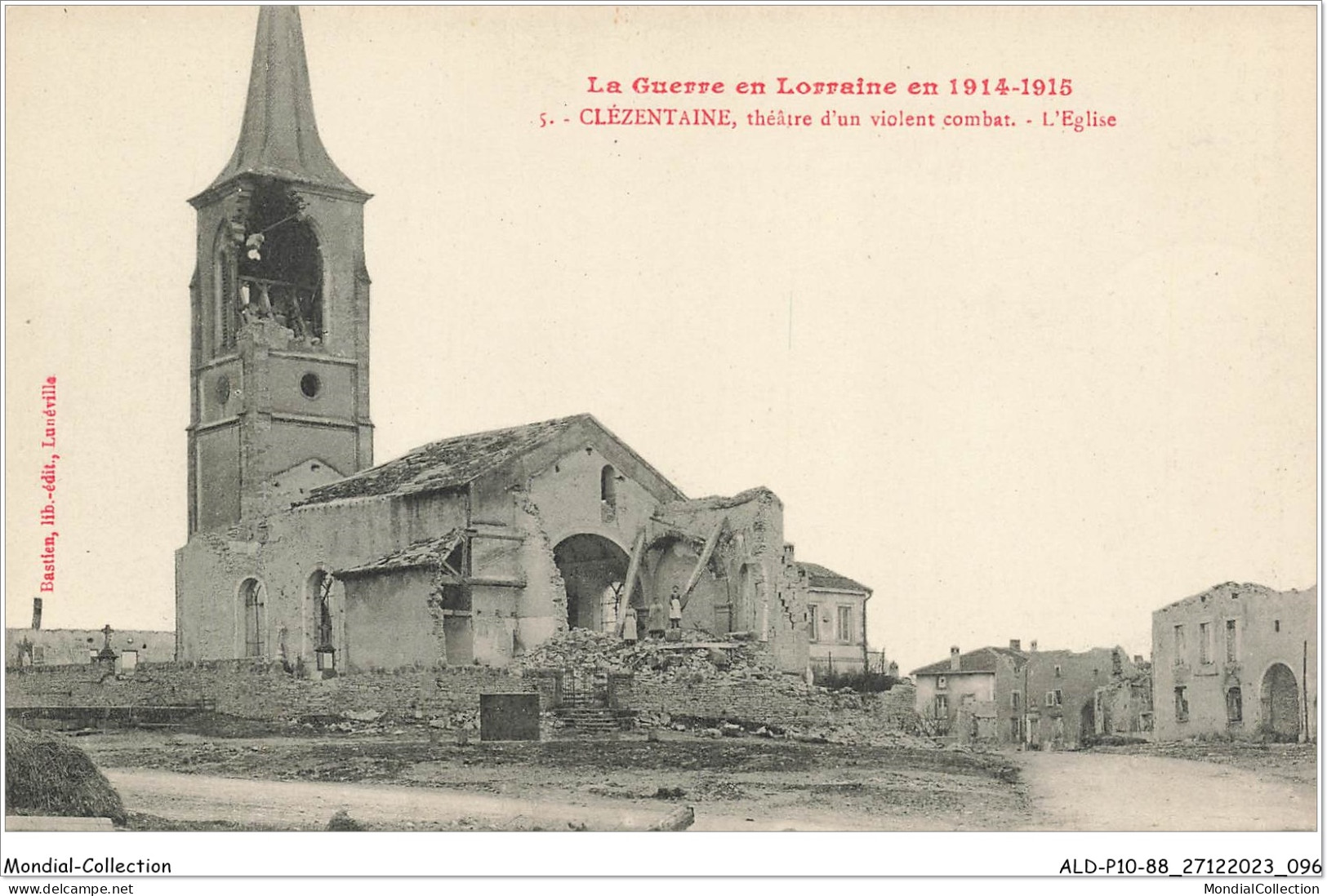 ALDP10-88-0949 - CLEZENTAINE - Théâtre D'un Violent Combat - L'église - Rambervillers