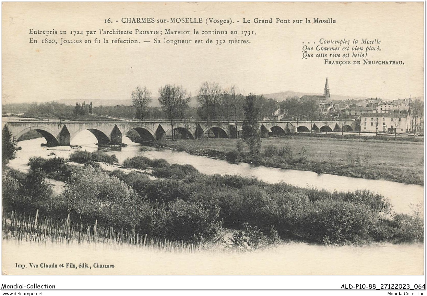 ALDP10-88-0933 - CHARMES-SUR-MOSELLE - Le Grand Pont Sur La Moselle - Charmes