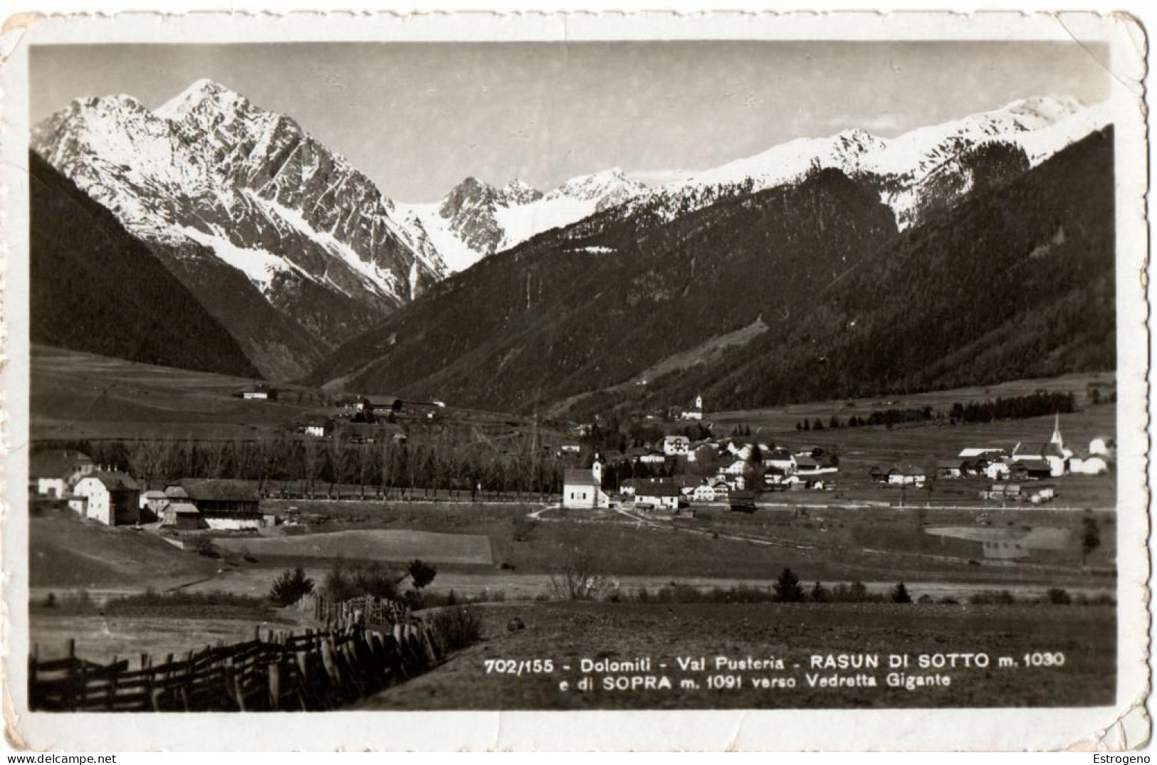 Dolomiti Val Pusteria Rasun Di Sotto M 1030 E Di Sopra M1091 Verso Vedretta Gigante - Bolzano (Bozen)