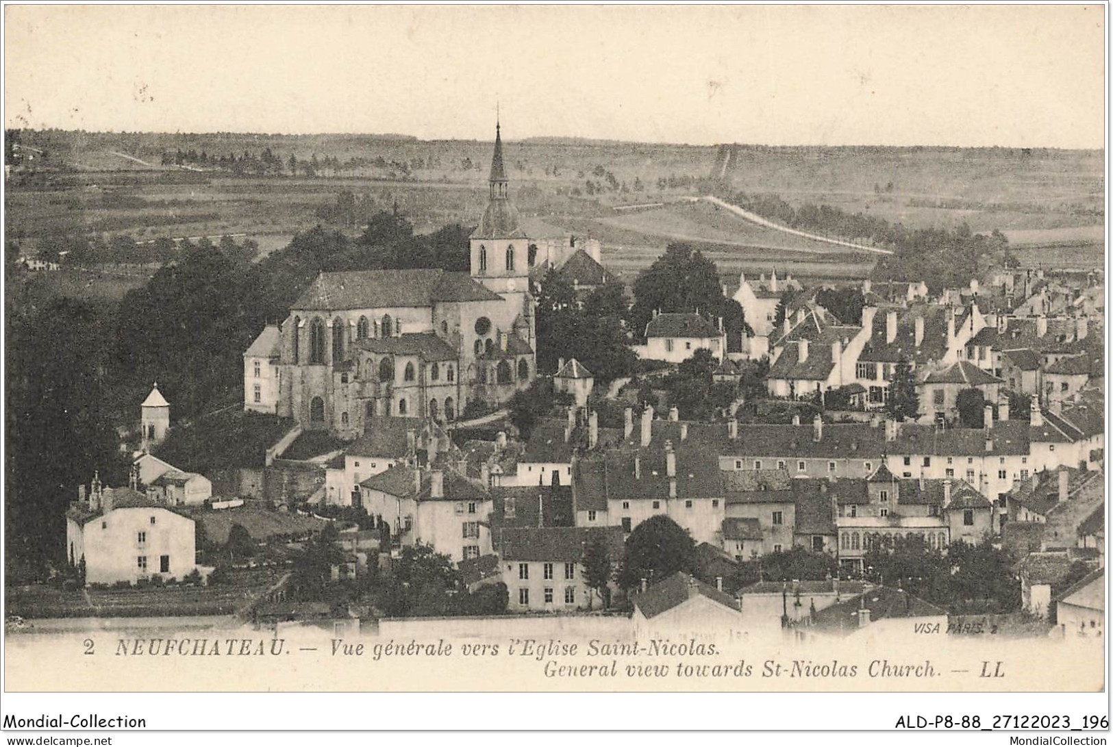 ALDP8-88-0799 - NEUFCHATEAU - Vue Générale Vers L'église Saint-nicolas - Neufchateau