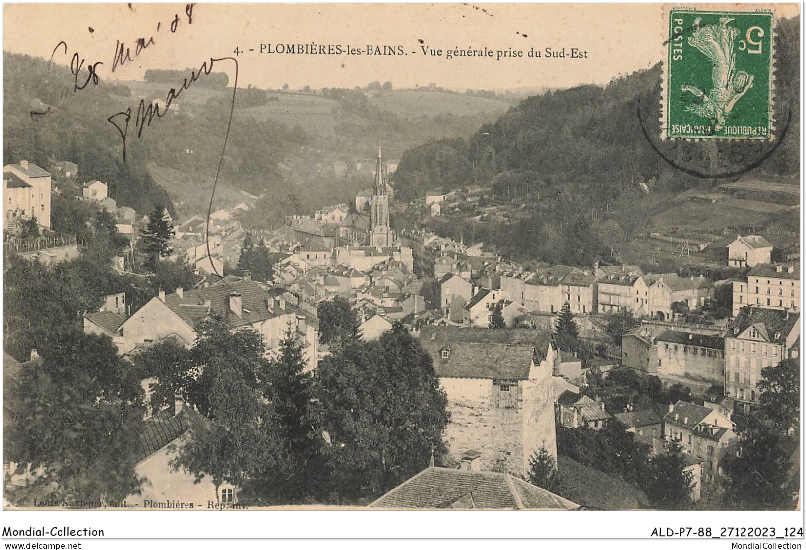 ALDP7-88-0663 - PLOMBIERES-LES-BAINS - Vue Générale Prise Du Sud-est - Plombieres Les Bains