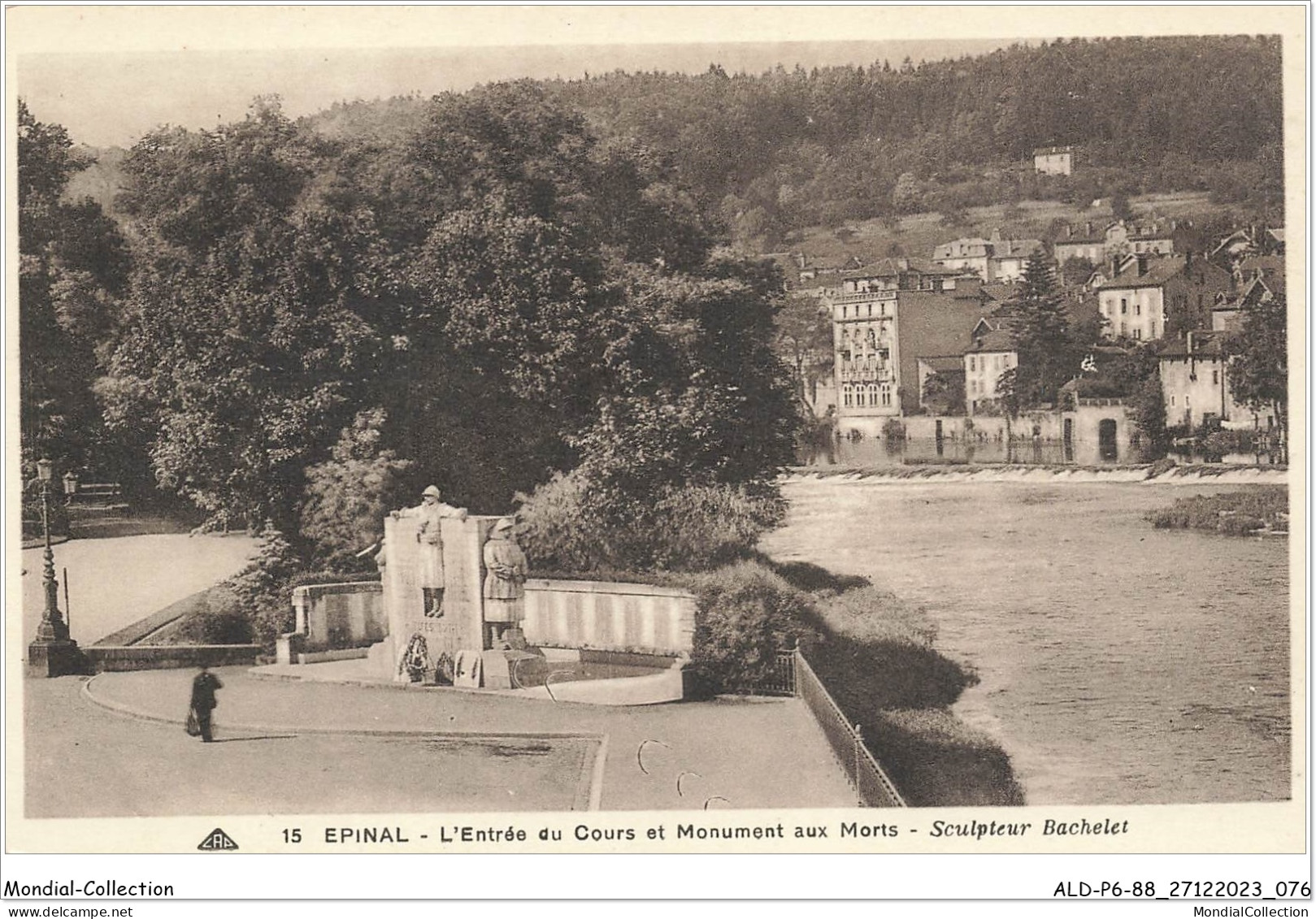 ALDP6-88-0539 - EPINAL - L'entrée Du Cours Et Monument Aux Morts - Sculpteur Bachelet - Epinal