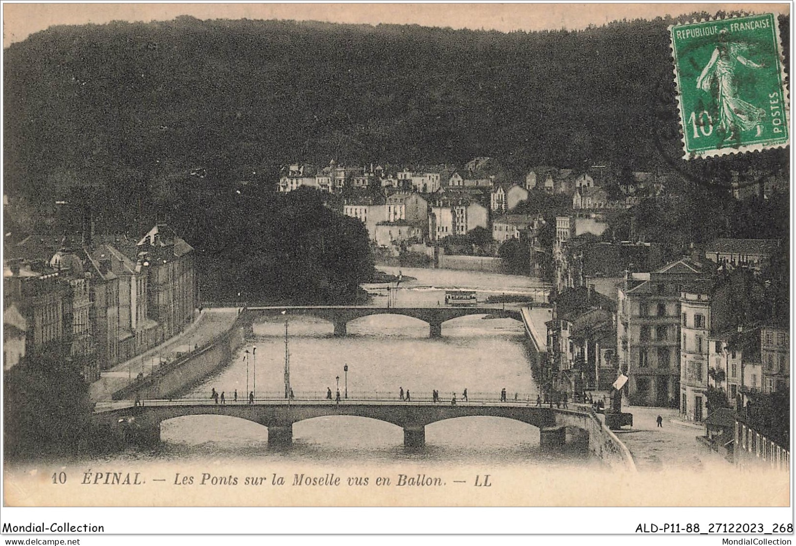 ALDP11-88-1135 - EPINAL - Les Ponts Sur La Moselle Vus En Ballon - Epinal