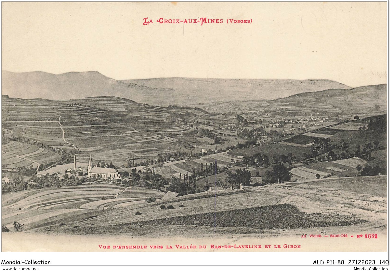 ALDP11-88-1071 - LA CROIX-AUX-MINES - Vue D'ensemble Vers La Vallée Du Ban-de-laveline Et Le Giron - Saint Die