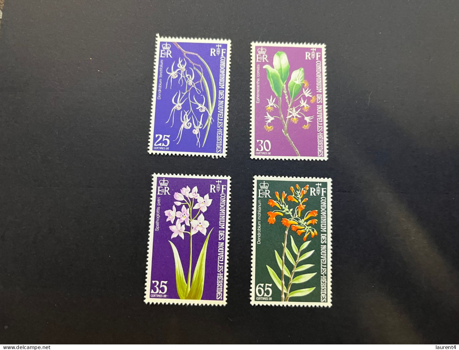 11-5-2024 (stamp) New / Unused - New Hebrides / Nouvelle Hébrides - Orchid Flowers (4 Values) - Vanuatu (1980-...)