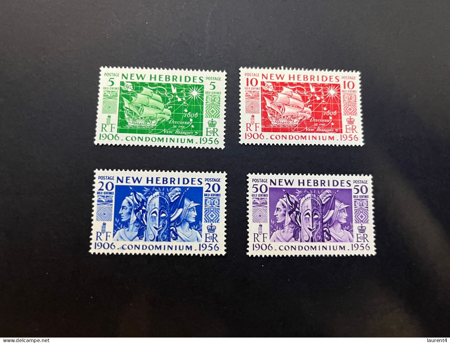 11-5-2024 (stamp) New / Unused - New Hebrides / Nouvelle Hébrides - 1906-1956 (4 Values) - Vanuatu (1980-...)