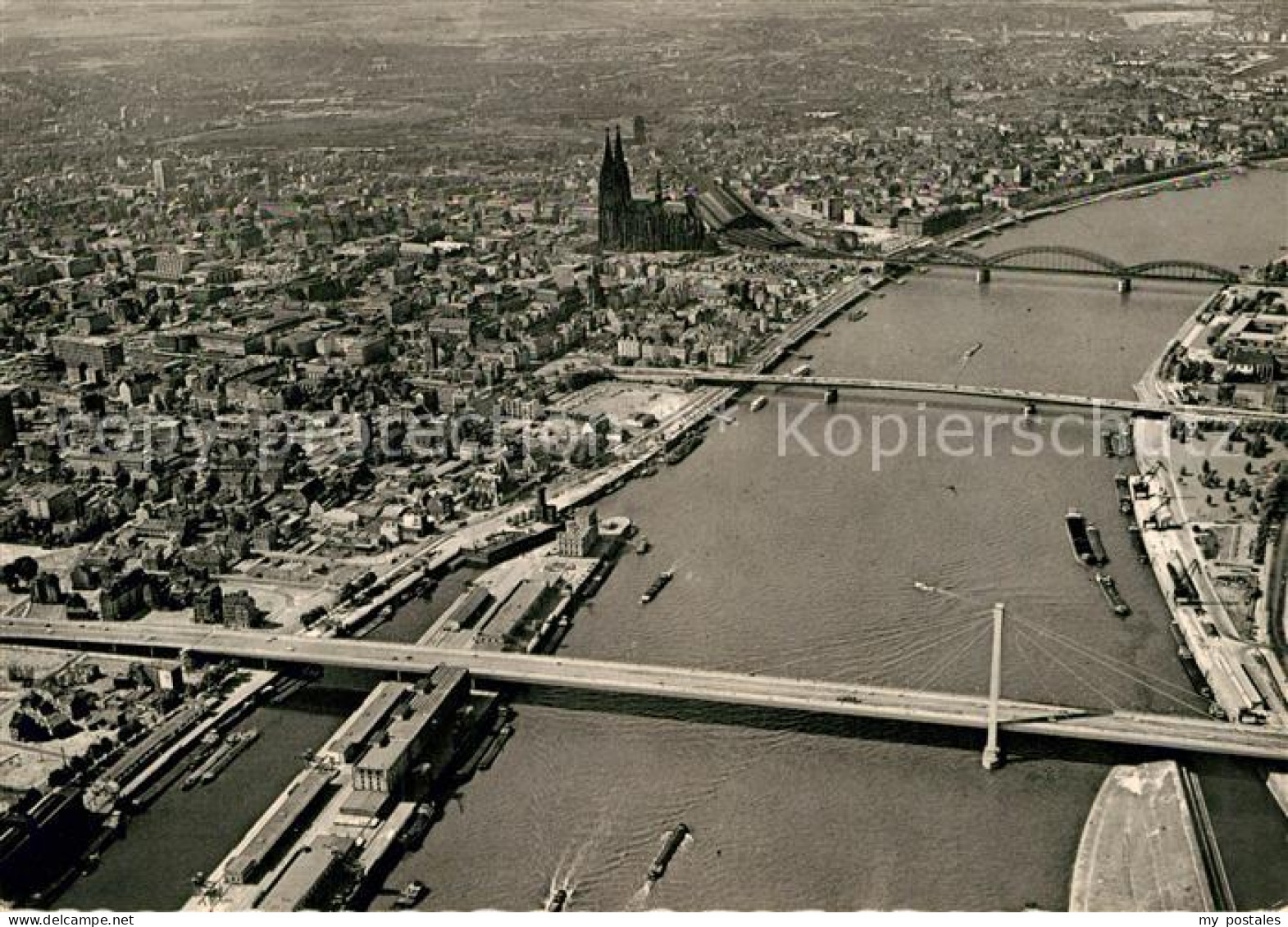 72952686 Koeln Rhein Severinsbruecke Deutzer Bruecke Hohenzollernbruecke Flieger - Köln