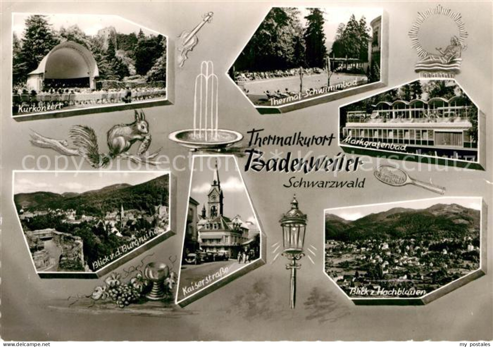 72952676 Badenweiler Kurkonzert Thermal Schwimmbad Markgrafenbad Burgruine Kaise - Badenweiler