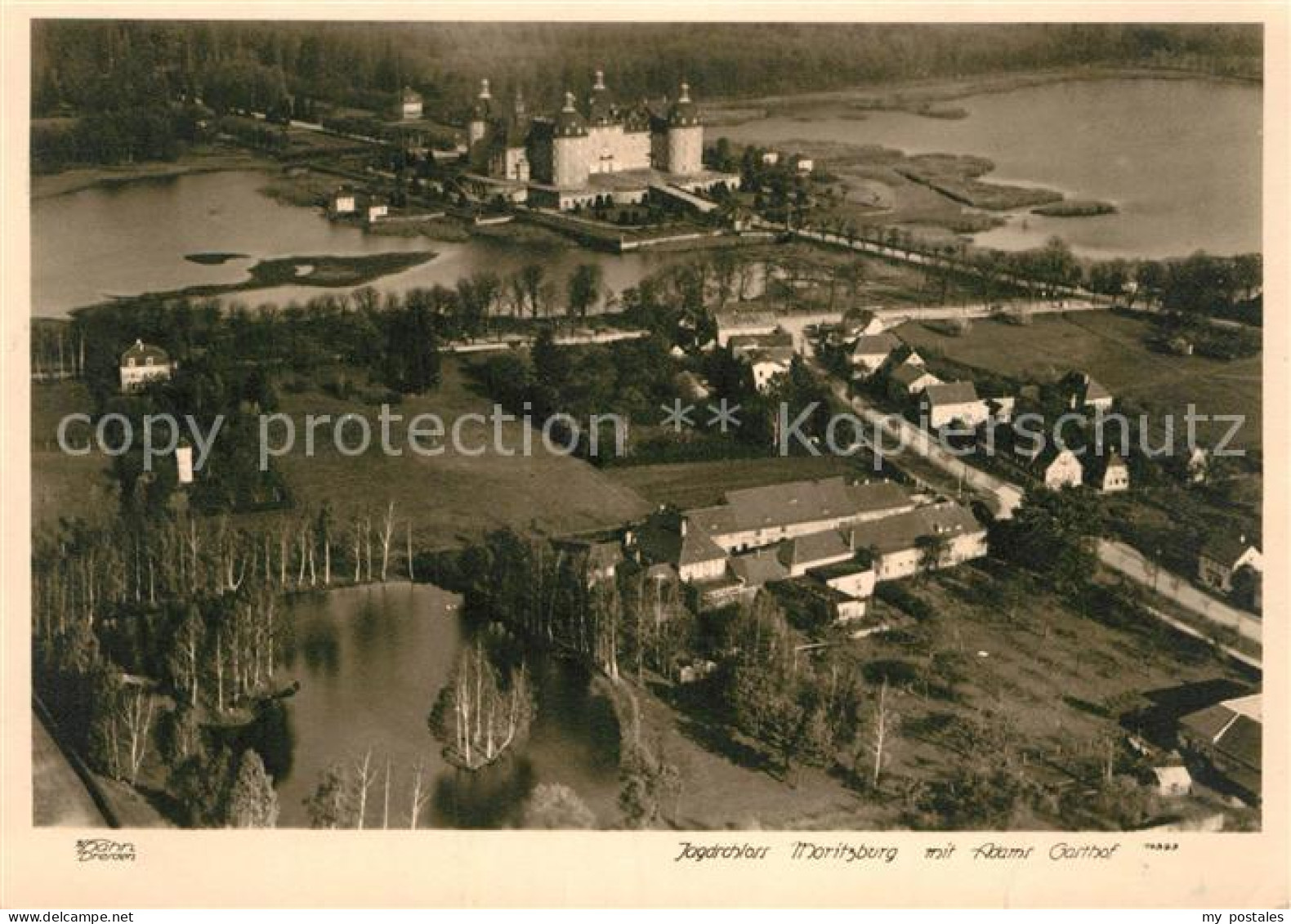 72952546 Moritzburg Sachsen Jagdschloss Mit Adams Gasthof Fliegeraufnahme Moritz - Moritzburg