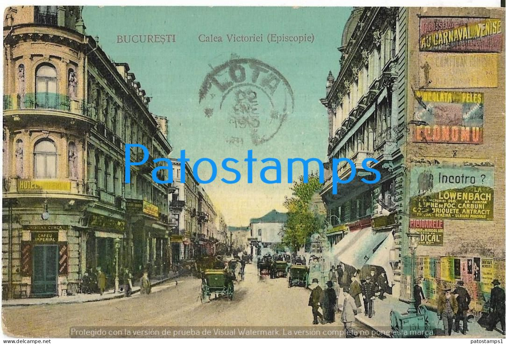 228755 ROMANIA BUÇAREST STREET VICTOREI CIRCULATED TO CHILE POSTAL POSTCARD - Rumania