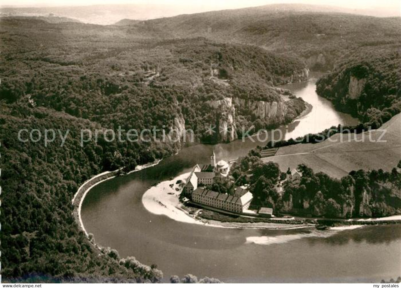 72951913 Weltenburg Kelheim Kloster Weltenburg Fliegeraufnahme Weltenburg - Kelheim