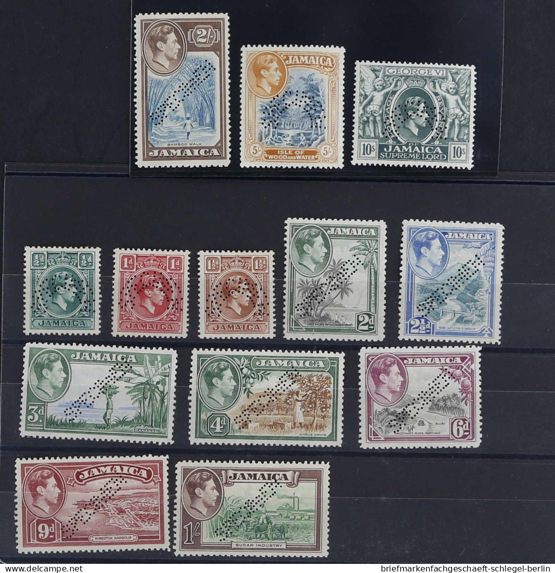 Jamaika, 1938, 118, 120, 122a, 123-125, 128-134 Spec., Ungebraucht - Jamaique (1962-...)