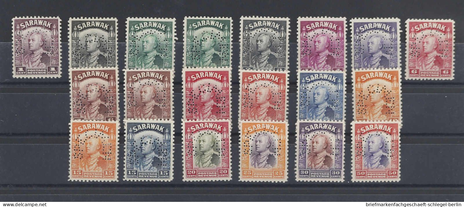 Malaiische Staaten Sarawak, 1934, 100-125 Spec., Ungebraucht - Autres - Asie