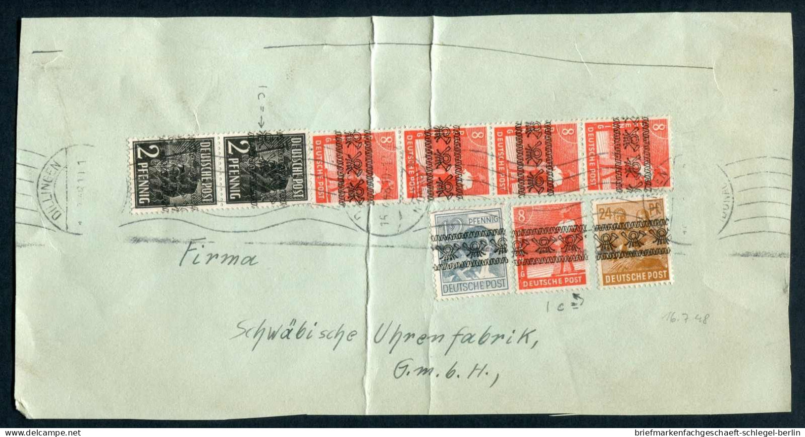 Amerik.+Brit. Zone (Bizone), 1948, 47 II (2), Brief - Storia Postale