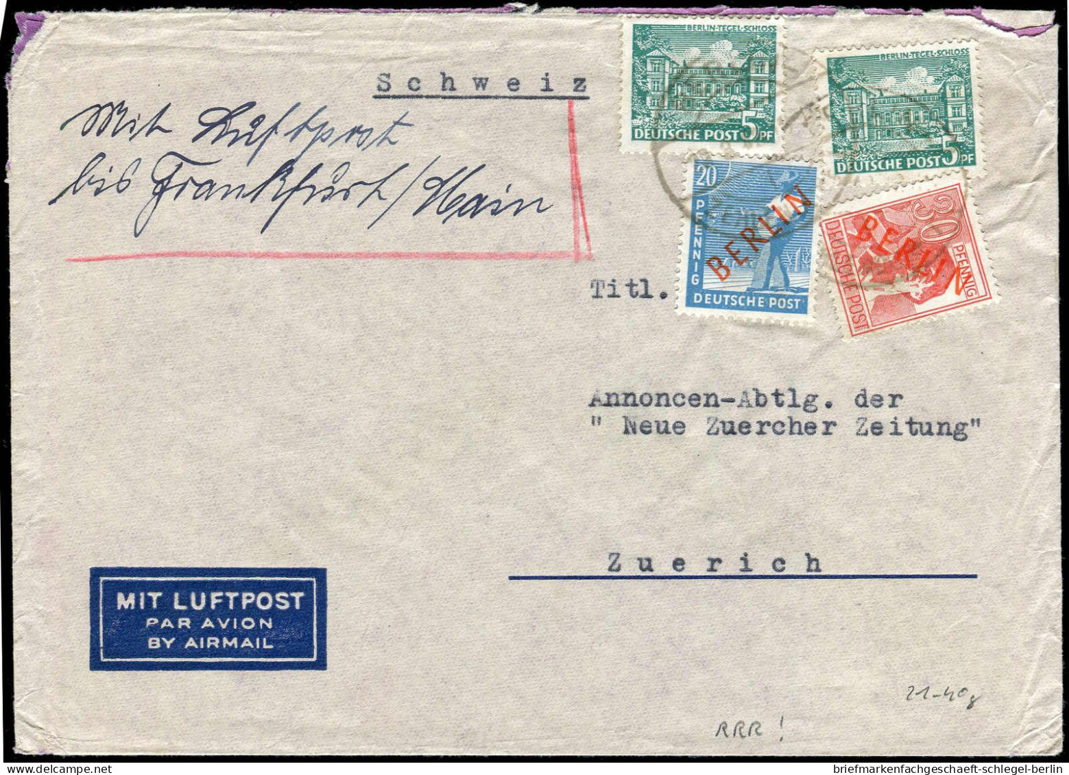 Berlin, 1949, 26, 28 + 44(2), Brief - Andere & Zonder Classificatie