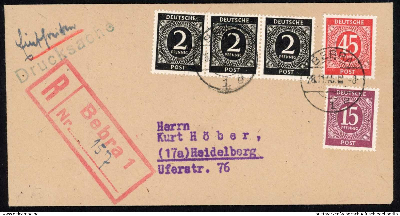 Amerik.+Brit. Zone (Bizone), 1946, 912(3), 921 + 931, Brief - Storia Postale